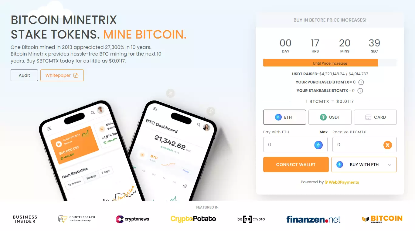 The Exciting Future of Bitcoin Minetrix: Presale Enters Stage 9